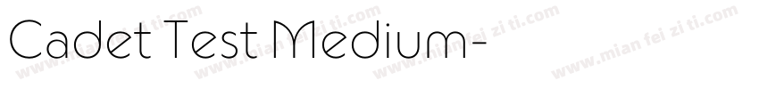 Cadet Test Medium字体转换